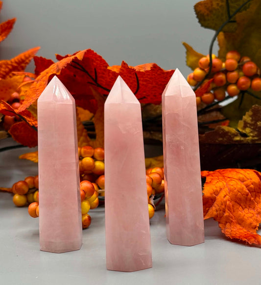 Deep Pink Madagascar Rose Quartz Tower - Twysted Treasures