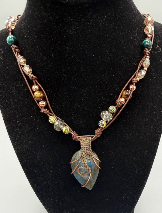 Midnight Flash Labradorite Necklace - Twysted Treasures