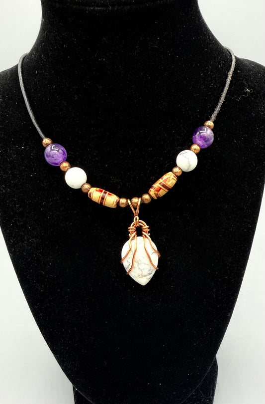 Mystic Harmony White Howlite Necklace - Twysted Treasures