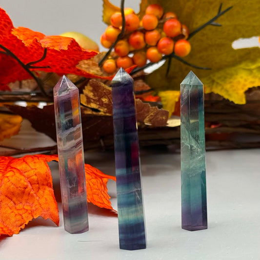 Rainbow Fluorite Tower Point - Twysted Treasures