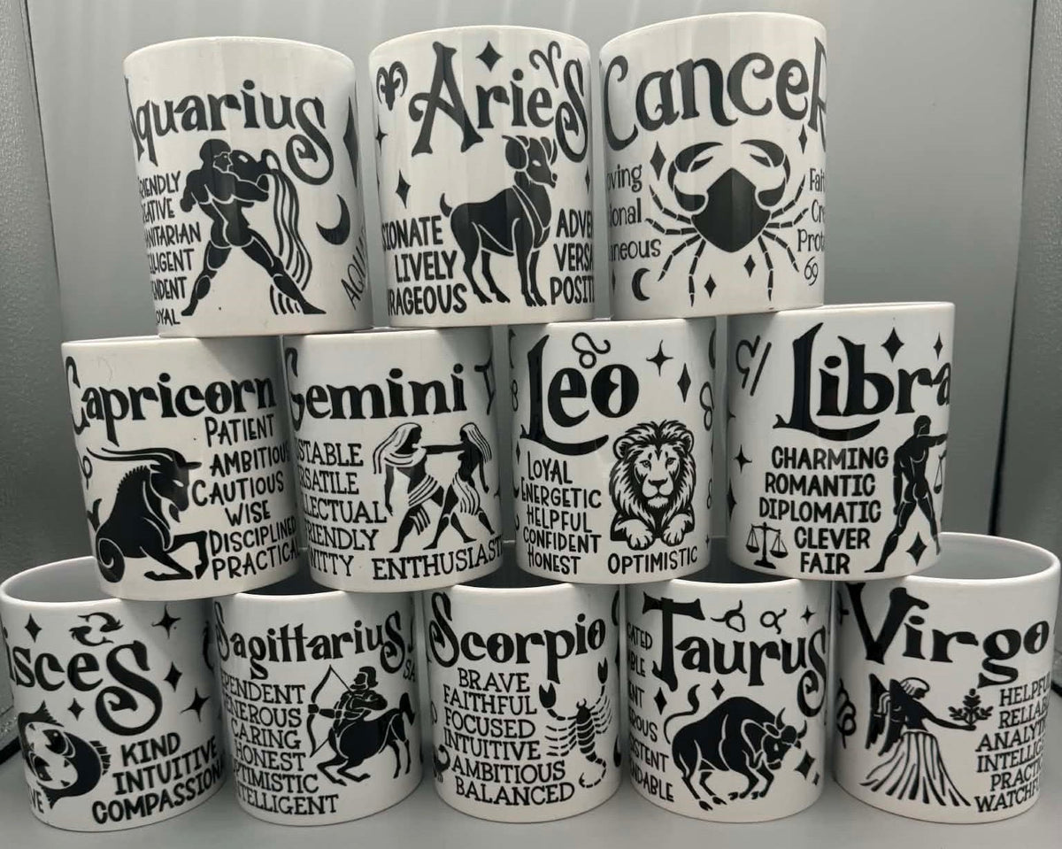 Zodiac Coffee Mugs -11 Oz - Twysted Treasures